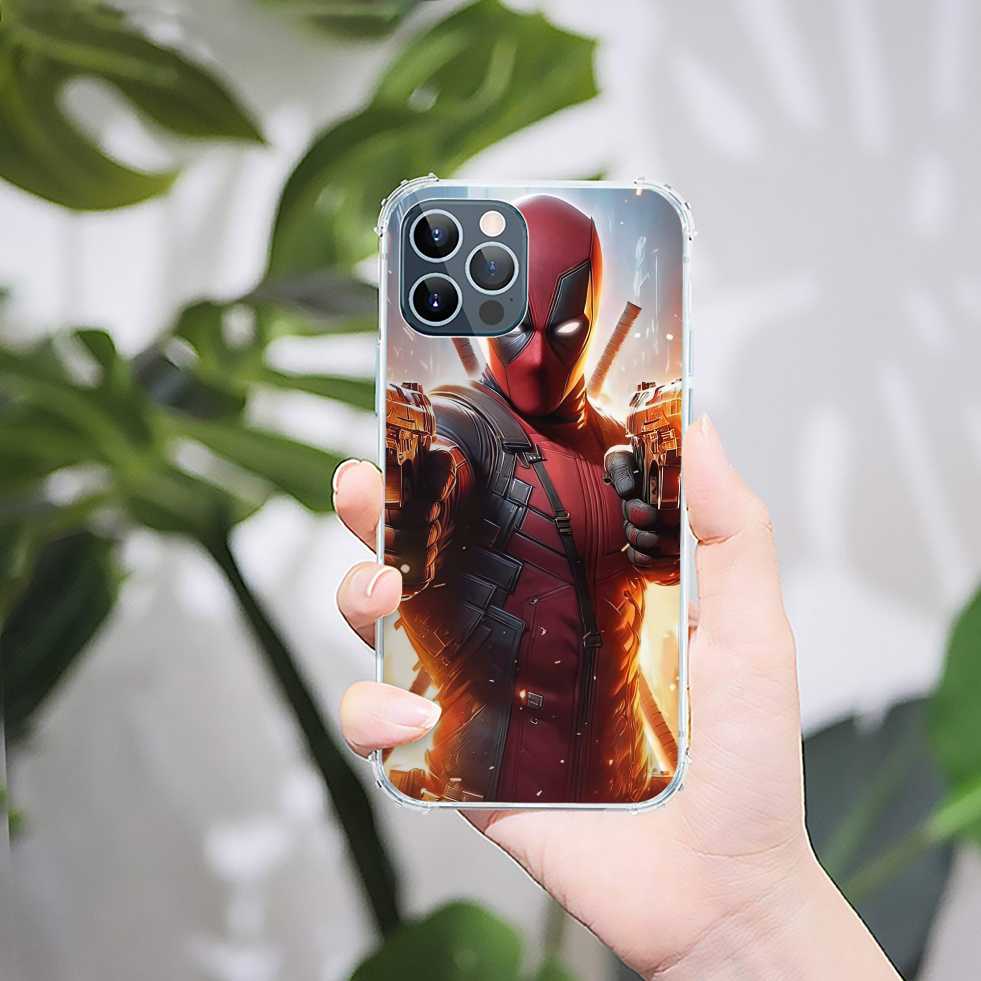 （画像用） Deadpool デッドプール 【iPhone 12シリーズ対応】透明スマホケース（クリアソフトケース）